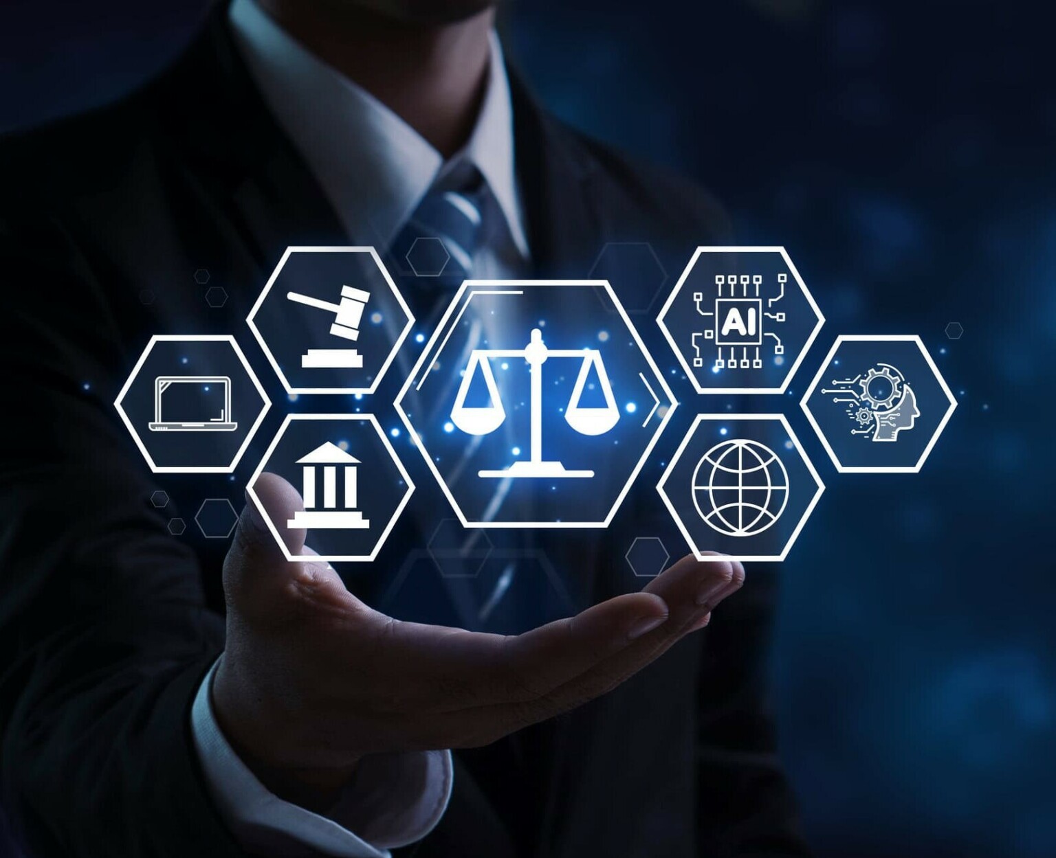 AI Law concept.AI ethics. legislation and regulations of AI Act. legal regulations Controlling artificial intelligence technology is a high risk. Virtual lawyer, legal service online.AI Law concept.AI ethics. legislation and regulations of AI Act. legal regulations Controlling artificial intelligence technology is a high risk. Virtual lawyer, legal service online, cyber law, digital law.